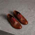 Burberry Burberry Grainy Leather Brogues With Bright Laces, Size: 42, Brown