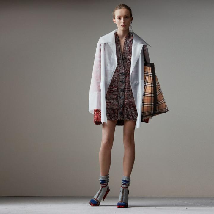 Burberry Burberry Soft-touch Plastic Oversized Car Coat, Size: 12, White