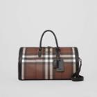 Burberry Burberry Logo Detail Check And Leather Holdall