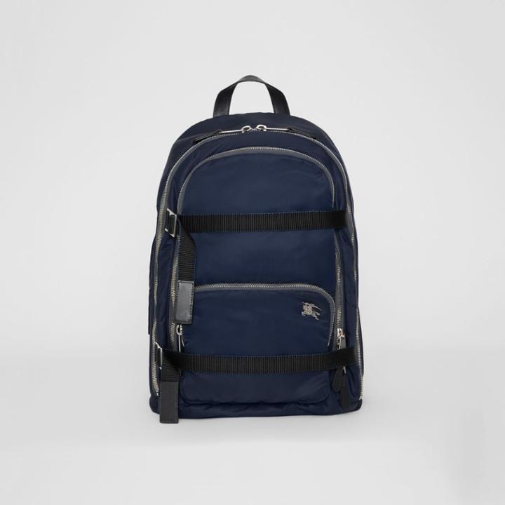 Burberry Burberry Large Ekd Aviator Nylon Backpack, Blue