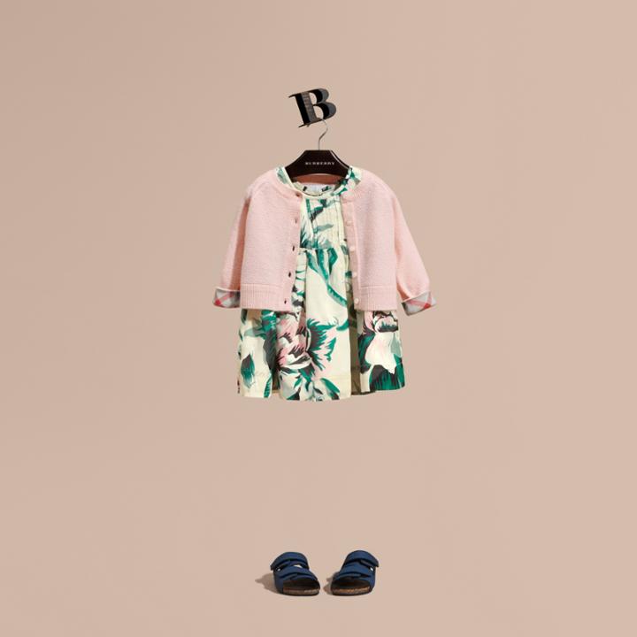 Burberry Burberry Textured Cashmere Cardigan, Size: 2y, Pink