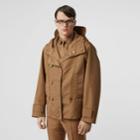Burberry Burberry Detachable Panel Detail Hooded Jacket, Size: 38, Brown