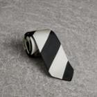 Burberry Burberry Modern Cut Archive Logo Striped Silk Tie
