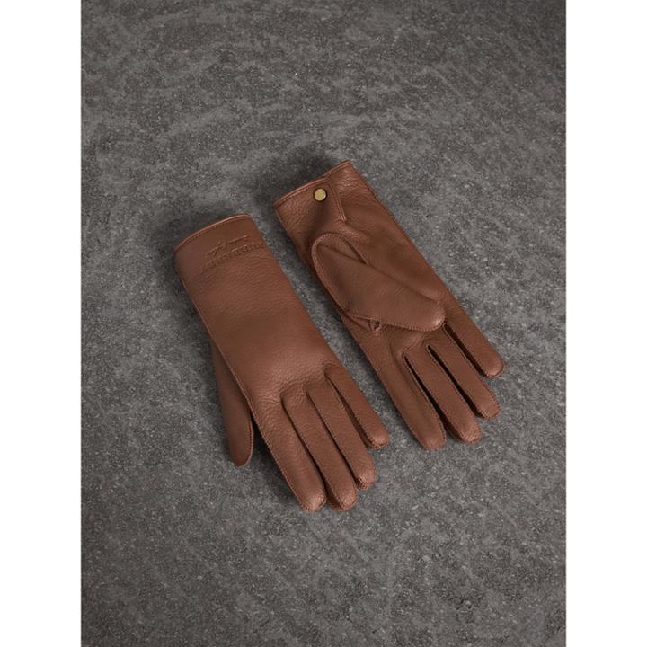 Burberry Burberry Deerskin Gloves, Size: 8, Brown