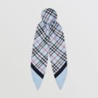 Burberry Burberry Vintage Check Print Silk Hair Scarf, Blue