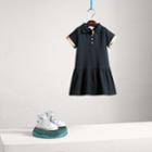 Burberry Burberry Dropped-waist Stretch Cotton Piqu Dress, Size: 4y, Blue