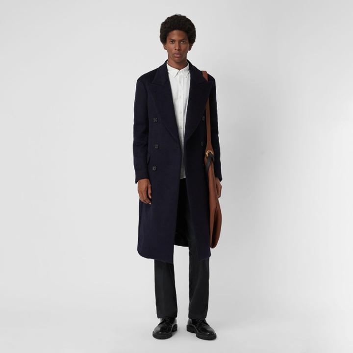 Burberry Burberry Double-faced Cashmere Tailored Coat, Size: 52, Blue