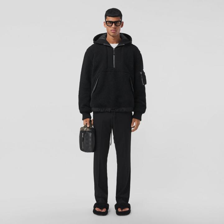 Burberry Burberry Logo Graphic Fleece Hooded Jacket
