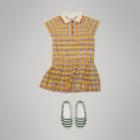Burberry Burberry Scribble Check Collared Day Dress, Size: 8y