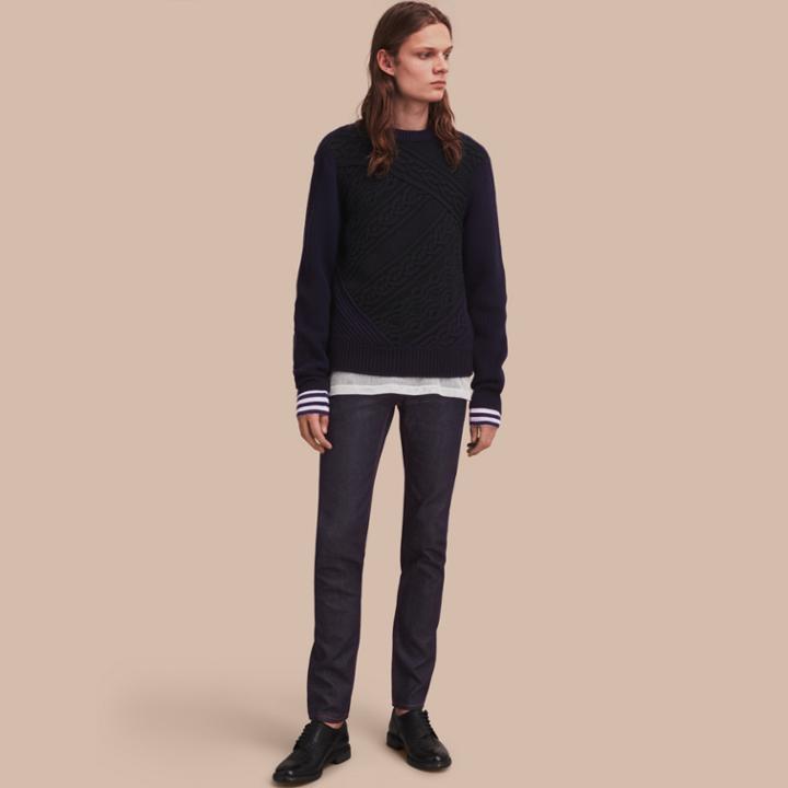 Burberry Burberry Slim Fit Raw Indigo Denim Jeans, Size: 32r, Blue