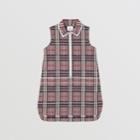 Burberry Burberry Childrens Chequerboard Stretch Cotton Zip-front Dress, Size: 10y