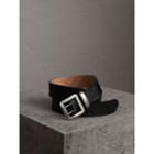 Burberry Burberry Topstitch Detail Leather Belt, Size: 80