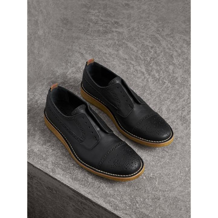 Burberry Burberry Raised Toe-cap Leather Brogues, Size: 42, Black