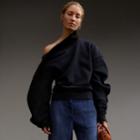Burberry Burberry Sculptured-sleeve Asymmetric Sweatshirt, Blue