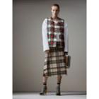 Burberry Burberry Reversible Tartan Quilted Cotton Gilet, Size: 02, White
