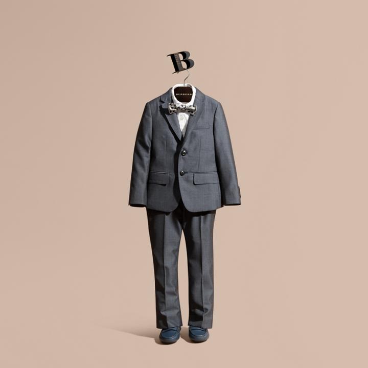 Burberry Burberry Tailored Wool Trousers, Size: 10y, Blue