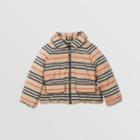 Burberry Burberry Childrens Icon Stripe Down-filled Jacket, Size: 2y, Beige