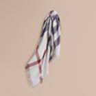 Burberry Burberry Check Wool Square - Large, White