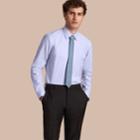 Burberry Burberry Modern Fit Check Cotton Poplin Shirt, Size: 16.5, Blue