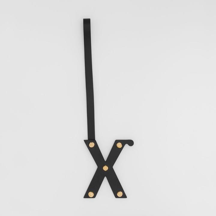 Burberry Burberry 'x' Studded Leather Alphabet Charm, Yellow