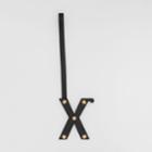 Burberry Burberry 'x' Studded Leather Alphabet Charm, Yellow