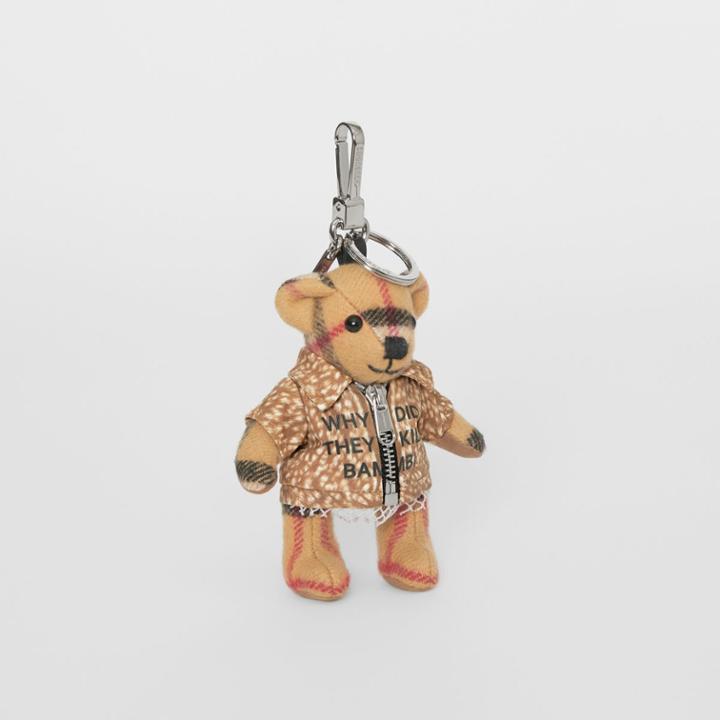 Burberry Burberry Thomas Bear Charm In Deer Print Coat, Yellow