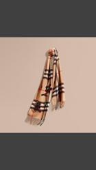 Burberry The Classic Cashmere Scarf In Check With Sequinned Flowers