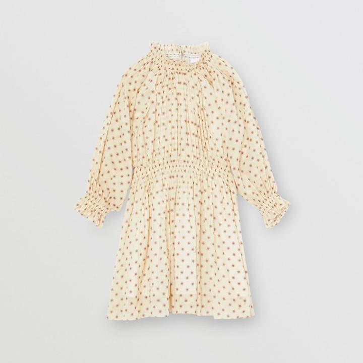 Burberry Burberry Childrens Star Print Gathered Cotton Dress, Size: 10y