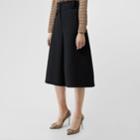 Burberry Burberry Wool Silk Wide-leg Culottes, Size: 12, Black