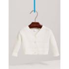Burberry Burberry Waffle Knit Detail Cotton Cardigan, Size: 18m, White