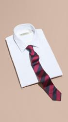 Burberry Slim Cut Stripe Jacquard Silk Tie