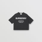 Burberry Burberry Childrens Horseferry Print Cotton T-shirt, Size: 14y, Black