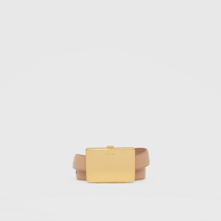 Burberry Burberry Card Case Detail Leather Belt, Brown