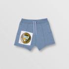 Burberry Burberry Childrens Patch Detail Cotton Drawcord Shorts, Size: 12m, Blue