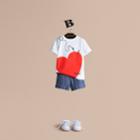 Burberry Burberry Hooked Heart Motif Cotton T-shirt, Size: 14y, White