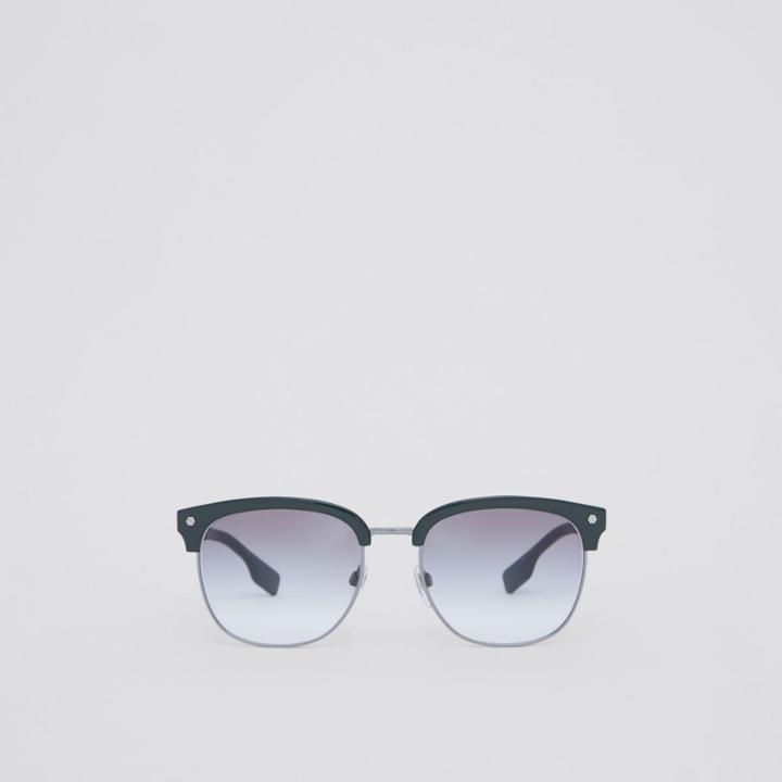 Burberry Burberry Icon Stripe Detail Square Frame Sunglasses