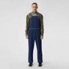 Burberry Burberry Topstitched Denim Bib-front Trousers, Size: 52
