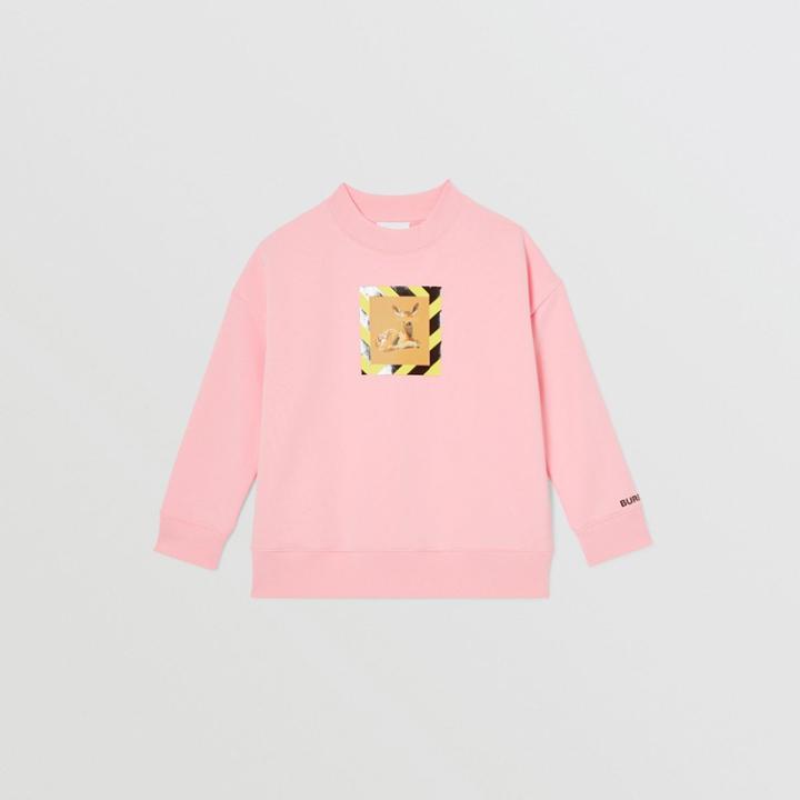 Burberry Burberry Childrens Deer Print Cotton Sweatshirt, Size: 12y, Pink