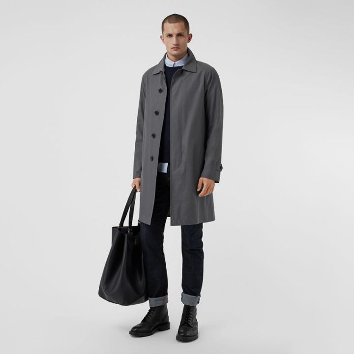 Burberry Burberry The Camden Car Coat, Size: 40, Grey