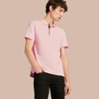 Burberry Burberry Check Placket Cotton Piqu Polo Shirt, Size: Xs, Pink