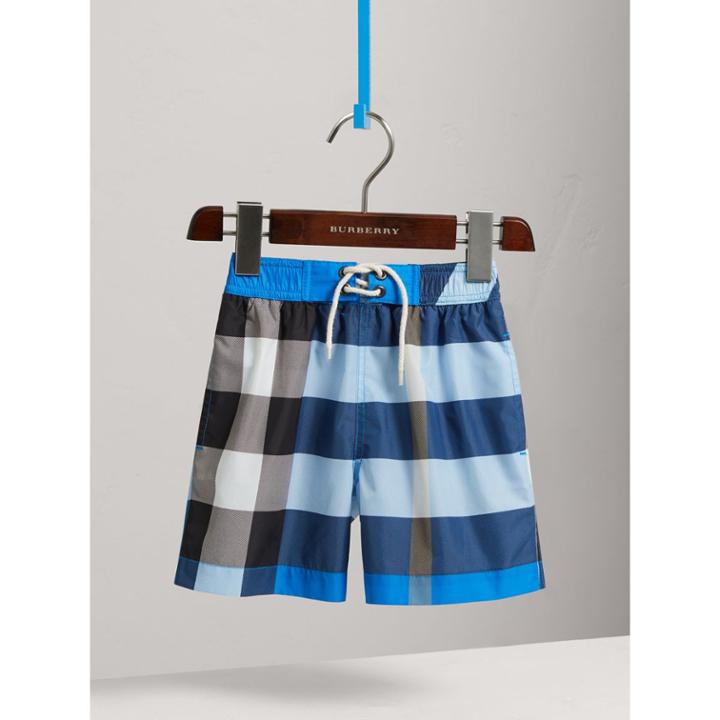 Burberry Burberry Check Swim Shorts, Size: 14y, Blue