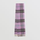Burberry Burberry Long Reversible Check Double-faced Cashmere Scarf, Grey