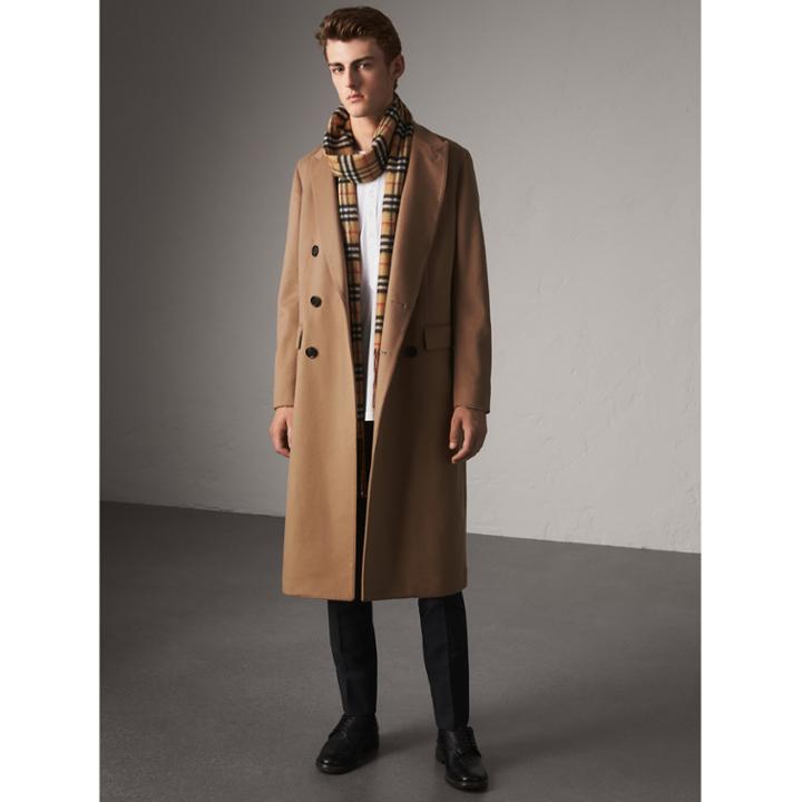 Burberry Burberry Double-breasted Extra Long Wool Cashmere Coat, Size: 58, Brown