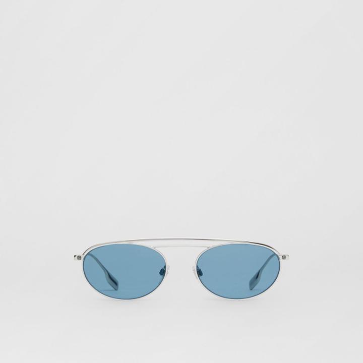 Burberry Burberry Oval Frame Sunglasses, Blue
