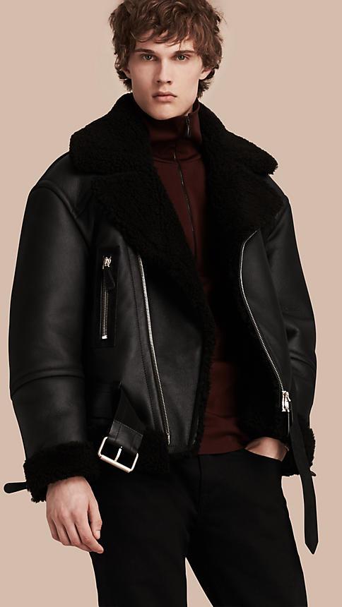 Burberry Oversize Shearling Flight Jacket