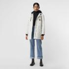 Burberry Burberry Lightweight Diamond Quilted Hooded Parka, White