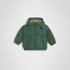Burberry Burberry Childrens Down-filled Hooded Puffer Jacket, Size: 2y, Green