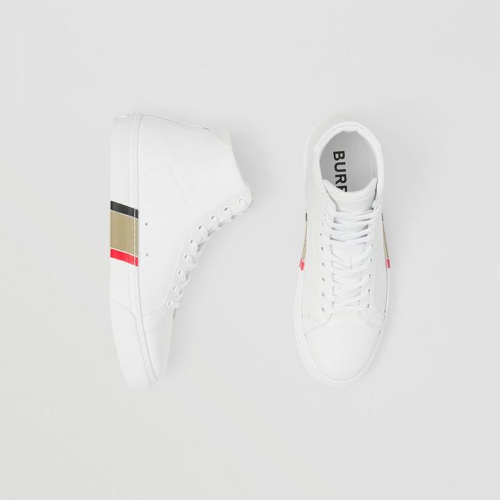 Burberry Burberry Bio-based Sole Leather High-top Sneakers, Size: 39