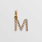 Burberry Burberry Crystal 'm' Alphabet Charm, Yellow