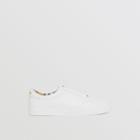Burberry Burberry Logo Detail Leather Sneakers, Size: 35